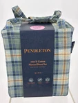 Pendleton Flannel Sheet Set King Green Tartan Plaid Cotton Premium Weight. Fixed Price $129.99.