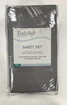 Truly Soft Everyday Sheet Set, Gray, Polyester Wrinkle Resistant, Full Size. Fixed Price $24.99.