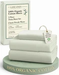 Twin Sheets 100% Organic Cotton Percale Weave Mineral Lane Linen Soft Comfy Seam. Fixed Price $74.99.