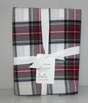 Pottery Barn Stewart Plaid Sheet Set Organic Percale Twin Xl Red Multi New. Fixed Price $44.99.