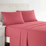 Clara Clark Premier 1800 Series Queen Deep Pocket Bed Sheets Set Coral Pink New. Fixed Price $37.14.