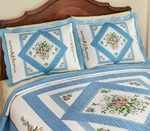Magnolia Floral Diamond Pillow Sham Standard Size 24" X 30". Fixed Price $24.00.