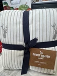 Eddie Bauer Ski Patrol Cotton Flannel 4-PIECE Sheet Set, Full Bedding New. Fixed Price $58.00.
