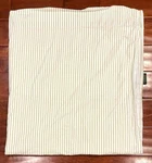 Ralph Lauren Green Pinstripe Ticking 100% Cotton Queen Flat Sheet. Fixed Price $27.99.