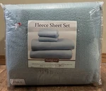 Northcrest Solid Blue Full Fleece Sheet Set New Sealed Toasty Warm. Fixed Price $49.99.