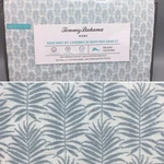 4PC Tommy Bahama Fronds Dusty Blue Palm Leaves Queen Sheet Set Tropical Hawaiian. Fixed Price $99.99.