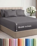 Extra Deep Queen Set - 6 Piece Breathable And Cooling Hotel Luxur. Fixed Price $58.95.