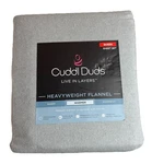 Cuddl Duds Heavyweight Flannel Queen Size Sheet Set Solid Gray Color MAR26. Fixed Price $49.79.