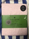 Kate Spade New York 4 Piece Full Sheet Set 100% Cotton Chalk Pink Outline Hearts. Fixed Price $39.99.