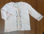 J. Jill Cardigan Pink Re-crafted Ltd Linen Blend Embroidery Sweater Floral. Fixed Price $18.00.