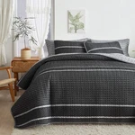 Flysheep Dark Grey Boho Quilt Set Twin Size For Kids, 2 Pcs White Striped On .... Fixed Price $39.50.
