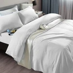 Luxury 1800 Thread Count Microfiber Bed Sheet Set, Queen, White, 6 Pieces. Fixed Price $71.99.