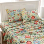 Queen Sheet Set Ultra Soft Deep Pocket Floral Bedding Wrinkle Free Microfiber. Fixed Price $73.99.