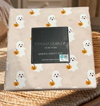 Cynthia Rowley Queen Sheet Set - Cream With Ghost Design. Fixed Price $49.99.