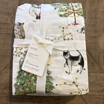 Pottery Barn Organic Cotton Sheet Set Festive Cats California King Christmas New. Fixed Price $149.99.