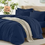 Homelike Moment Queen Comforter Set With Sheets, 7 Piece Navy Q.... Fixed Price $62.15.