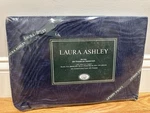 Vtg Laura Ashley Twin Flat Sheet Salon Navy Blue 200 Tread Count New Package. Fixed Price $24.99.