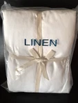 Shilucheng 100% French Flax Linen Ruffle Queen Duvet Cover Set White. Fixed Price $74.95.