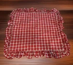 Ralph Lauren Red Dockside Plaid 3.5 Ruffled Euro Square Pillow Sham Nwot. Fixed Price $49.95.
