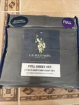 Us Polo Assn 6-PIECE Microfiber Solid Sheet Set Dark Gray Granite Full Size New. Fixed Price $30.00.