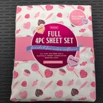 Envogue Valentine Hearts, Candy, Cupcake Pattern Full Size 4PC Sheet Set. Fixed Price $29.99.