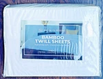 Brooklyn Bedding-bamboo Twill Sheet Set Twin Xl (dorm), White-new. Fixed Price $24.99.