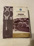 Comfort Bay Purple 3 Piece Twin Sheet Set Luxuriously Soft New. Fixed Price $15.99.