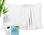 Bamboo Cases Set Of 2 Zippered White Silk For Hair Skin. Fixed Price $26.19.