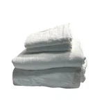 Aqua For Bloomingdale Queen 4 Pce Sheet Set French Linen Snow White Open Box. Fixed Price $149.99.