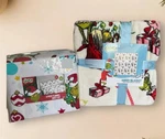 Lot Grinch & Max Dr Seuss Christmas Flannel Full Sheet Set + Queen Blanket Nwt. Fixed Price $104.99.