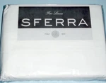 Sferra Leonardo Queen 4 Pc. White Percale Sheet Set Italian Spun 100% Cotton New. Fixed Price $298.90.