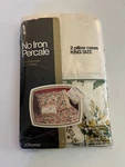 Vintage Jc Penney Fashion Manor Floral Flower Pillowcases Iron Percale New. Fixed Price $10.00.