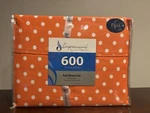 Impressions By Luxor Treasures Full Sheet Set 600 Thread Count Orange Polka Dot. Fixed Price $44.49.