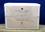 Northern Lights Wrinkle Defense Twin 700 Ct. Sheet White Embroidered New. Fixed Price $69.99.