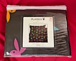 New Playboy Classic Bunny Rabbit Head Black Sheet Set Full Size 4PC. Fixed Price $109.98.