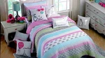 Cynthia Rowley 2PC Twin Quilt & Sham Paris Eiffel Tower Bicycle Bike French Chic. Fixed Price $68.00.
