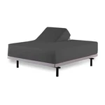 Shreem Linen Flex Top Sheets For Split KING/34", Dark Grey Solid. Fixed Price $97.82.