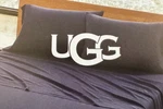 4 Pc Ugg Laurel Ocean Solid Navy 100% Cotton Queen Sheet Set Nip. Fixed Price $118.15.