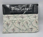 Vtg New Ralph Lauren Sundress Floral Multi Cottage Flat Twin Ruffled Sheet. Fixed Price $25.00.