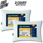 (2 Pack) Sertapedic Won't Go Flat Bed Pillow, Standard/queen. Fixed Price $100.00.