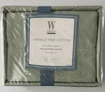 Wamsutta Twin Sheet Set 300 Thread Count 100% Egyptian Cotton Light Green. Fixed Price $49.99.