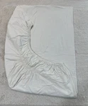 Hearth & Hand Magnolia Queen Fitted Sheet Linen Cotton Blend Cream 15" Drop. Fixed Price $40.00.