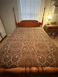 Ralph Lauren King Fitted Sheet Brianna Paisley Medallion Burgundy Navy Cotton. Fixed Price $75.00.
