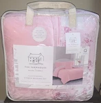 Farmhouse Rachel Ashwell Reversible Plush/floral Queen Comforter, Sheets, Pillow. Fixed Price $99.99.