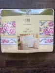Vtg Mainstay 4 Piece Full Size Sheet Set Made The Usa Cottagecore Roses Nip. Fixed Price $31.50.