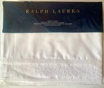 Ralph Lauren Katrine Solid White Embroidered Queen Flat Sheet $ 145 New. Fixed Price $69.99.