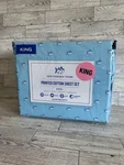 New Southern Tide 4 Piece King Cotton Sheet Set Blue Topaz. Fixed Price $175.00.
