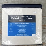Nautica Oceane King Sheet Set 100% Cotton 300TC Beige Solid. Fixed Price $30.00.