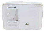 Lacoste 100% Cotton Percale Solid Sheet Set King White. Fixed Price $134.00.