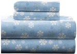Pointehaven Snow Flake Heavy Weight Queen Flannel Bed Sheet Set. Fixed Price $45.00.